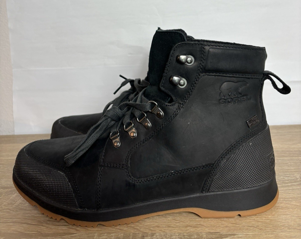 Sorel Ankeny II Men's Hiker Waterproof Boots Size 11 Black Gum Mid Insulated